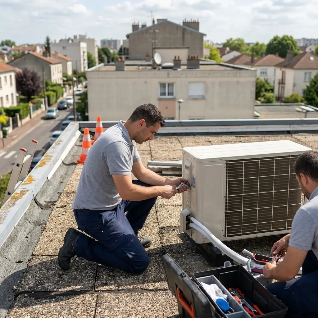 Comment se déroule l’intervention de remplacement climatisation à Pantin ?